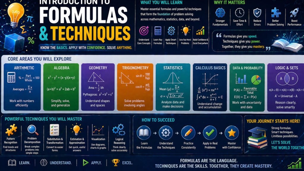 Introduction for Formulas & Techniques - Joad Academy